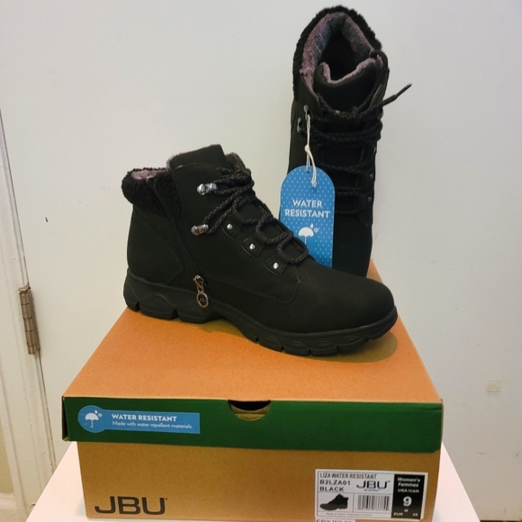 JBU Shoes Jbu Black Hiking Boots Side Zipper Wms Sz 9 Poshmark